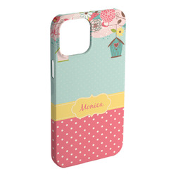 Easter Birdhouses iPhone Case - Plastic - iPhone 15 Plus (Personalized)