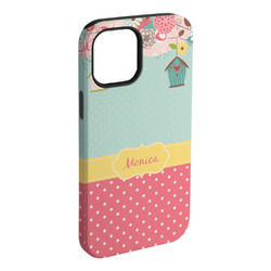 Easter Birdhouses iPhone Case - Rubber Lined - iPhone 15 Plus (Personalized)