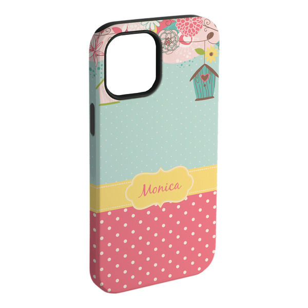 Custom Easter Birdhouses iPhone Case - Rubber Lined (Personalized)