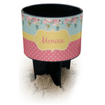 Easter Birdhouses Black Beach Spiker Drink Holder (Personalized)