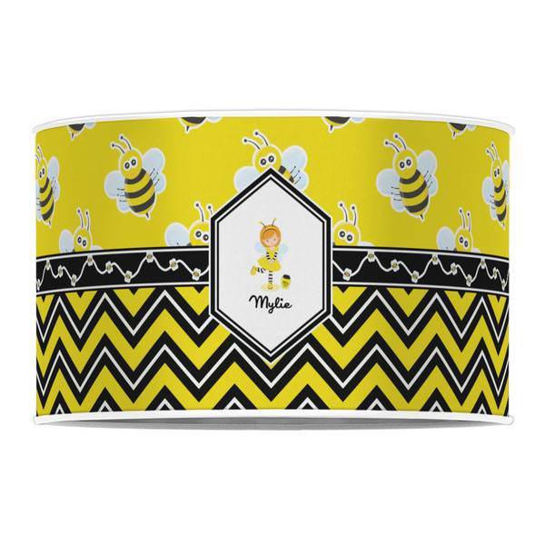 Buzzing Bee 12" Drum Lampshade - FRONT (Poly Film)