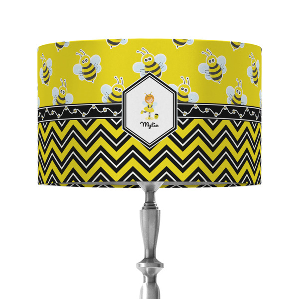 Custom Buzzing Bee 12" Drum Lamp Shade - Fabric (Personalized)