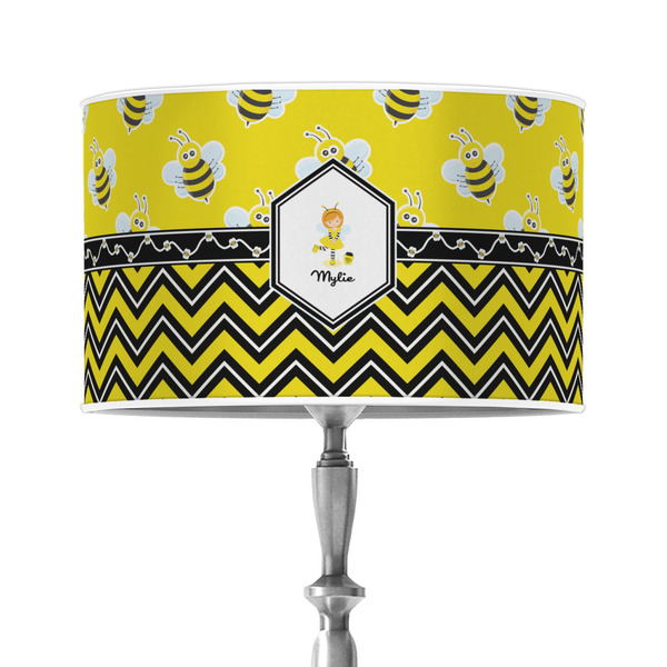 Custom Buzzing Bee 12" Drum Lamp Shade - Poly-film (Personalized)