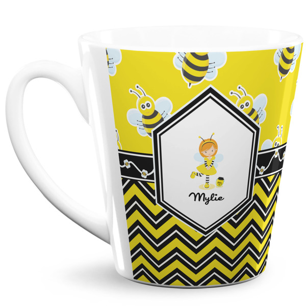 Custom Buzzing Bee 12 Oz Latte Mug (Personalized)