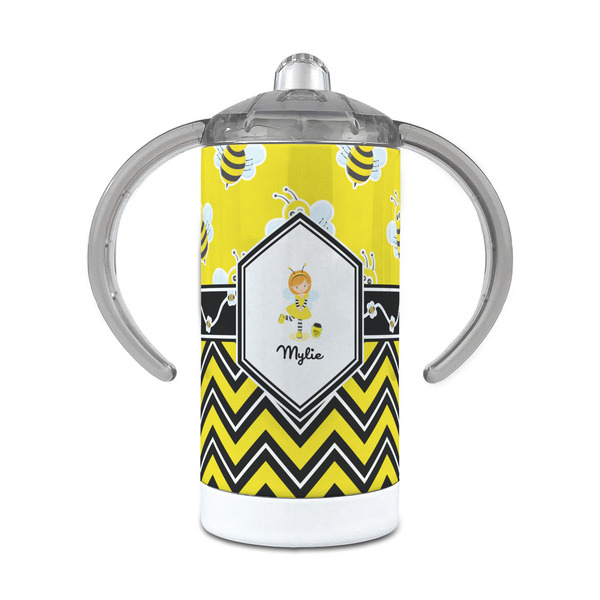 Custom Buzzing Bee 12 oz Stainless Steel Sippy Cup (Personalized)