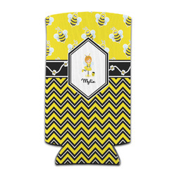 Buzzing Bee Can Cooler (tall 12 oz) (Personalized)