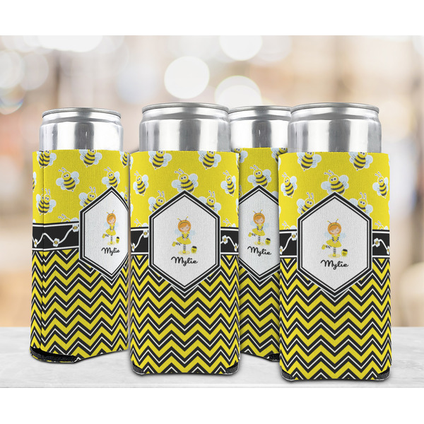 Buzzing Bee 12oz Tall Can Sleeve - Set of 4 - LIFESTYLE