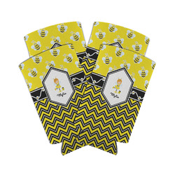 Buzzing Bee Can Cooler (tall 12 oz) - Set of 4 (Personalized)