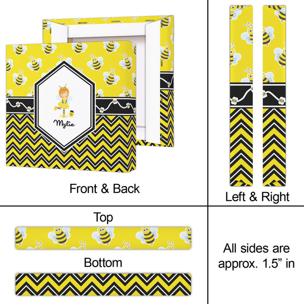 Buzzing Bee 12x12 - Canvas Print - Approval