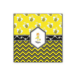 Buzzing Bee Wood Print - 12x12 (Personalized)