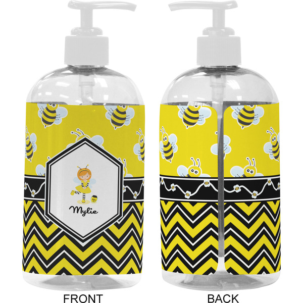 Buzzing Bee 16 oz Plastic Liquid Dispenser- Approval- White