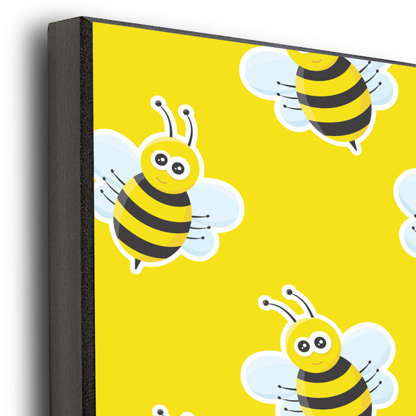 Buzzing Bee 16x20 Wood Print - Closeup