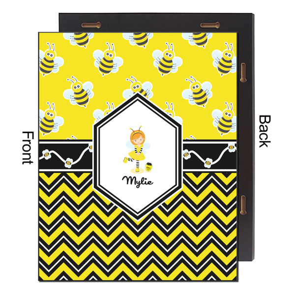 Buzzing Bee 16x20 Wood Print - Front & Back View