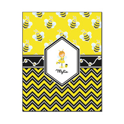 Buzzing Bee Wood Print - 16x20 (Personalized)