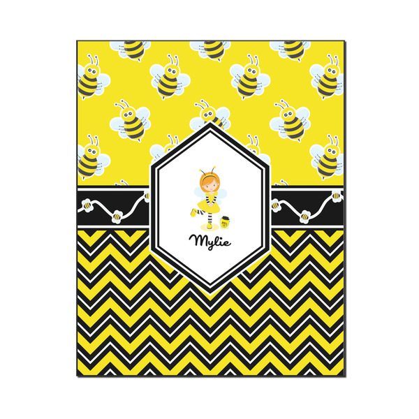 Custom Buzzing Bee Wood Print - 16x20 (Personalized)