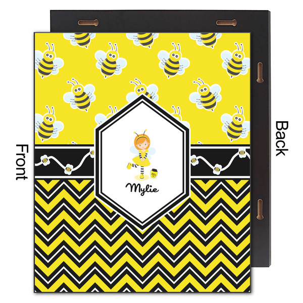Buzzing Bee 20x24 Wood Print - Front & Back View