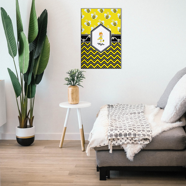 Buzzing Bee 20x30 Wood Print - In Context