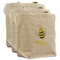Buzzing Bee Reusable Cotton Grocery Bags - Set of 3 (Personalized)