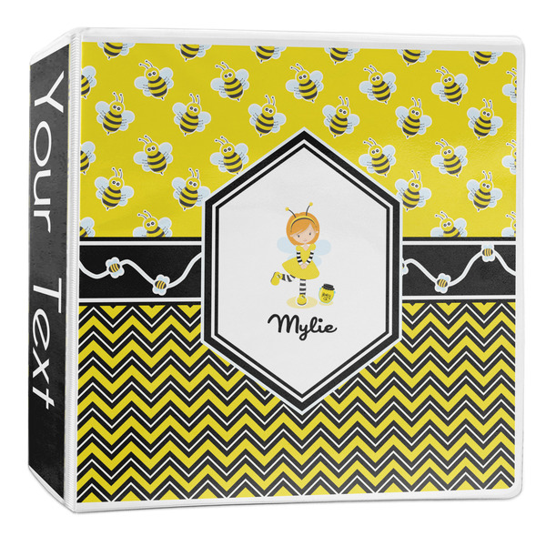 Custom Buzzing Bee 3-Ring Binder - 2 inch (Personalized)