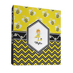 Buzzing Bee 3 Ring Binder - Full Wrap - 1" (Personalized)