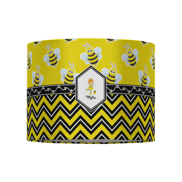 Buzzing Bee 8" Drum Lampshade - FRONT (Fabric)