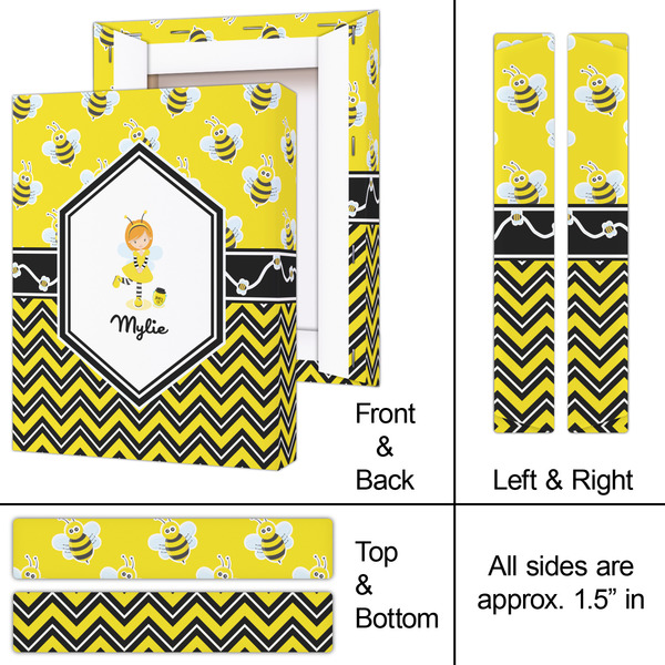 Buzzing Bee 8x10 - Canvas Print - Approval