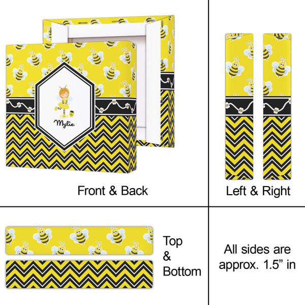 Buzzing Bee 8x8 - Canvas Print - Approval