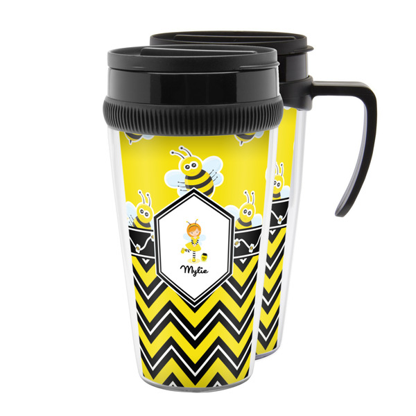 Custom Buzzing Bee Acrylic Travel Mug (Personalized)