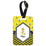 Buzzing Bee Metal Luggage Tag w/ Name or Text
