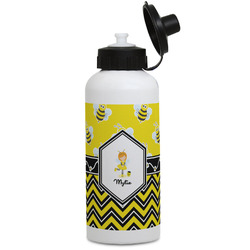 Buzzing Bee Water Bottles - Aluminum - 20 oz - White (Personalized)