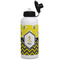 Buzzing Bee Aluminum Water Bottle - White Front