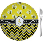 Buzzing Bee 8" Glass Appetizer / Dessert Plates - Single or Set (Personalized)