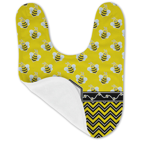 Buzzing Bee Baby Bib - AFT folded