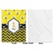 Buzzing Bee Baby Blanket (Single Side - Printed Front, White Back)