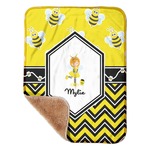 Buzzing Bee Sherpa Baby Blanket - 30" x 40" w/ Name or Text