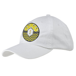 Buzzing Bee Baseball Cap - White (Personalized)