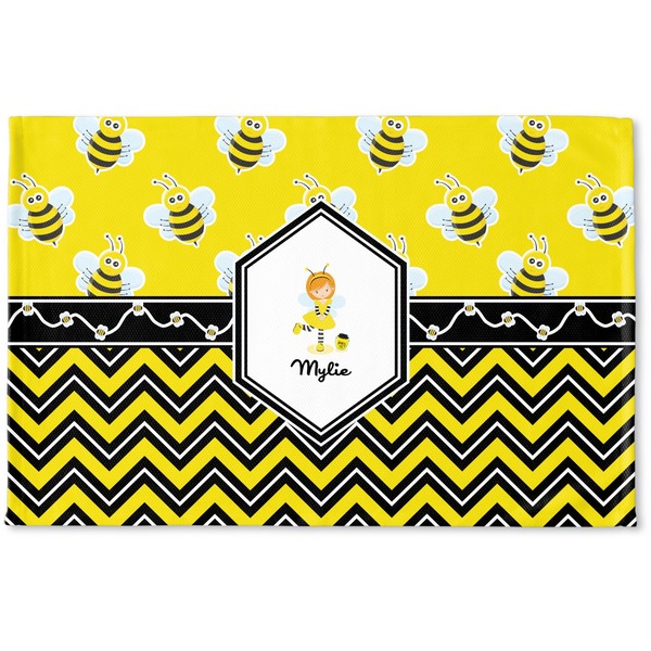Custom Buzzing Bee Woven Mat (Personalized)