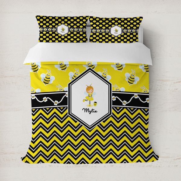 Custom Buzzing Bee Duvet Cover (Personalized)