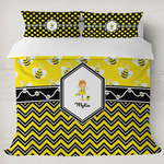 Buzzing Bee Duvet Cover Set - King (Personalized)