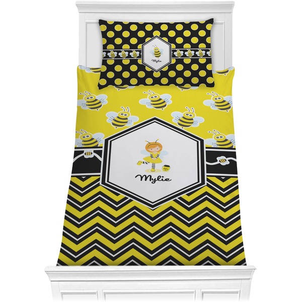 Custom Buzzing Bee Comforter Set - Twin XL (Personalized)