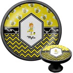 Buzzing Bee Cabinet Knob (Black) (Personalized)