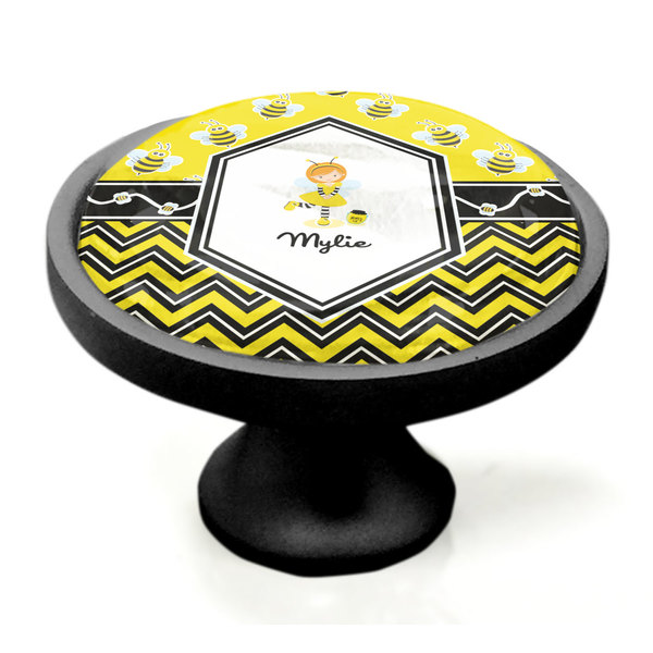 Buzzing Bee Black Custom Cabinet Knob (Side)