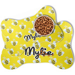 Buzzing Bee Bone Shaped Dog Food Mat (Personalized)