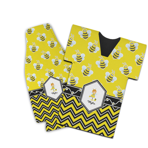 Custom Buzzing Bee Bottle Cooler (Personalized)