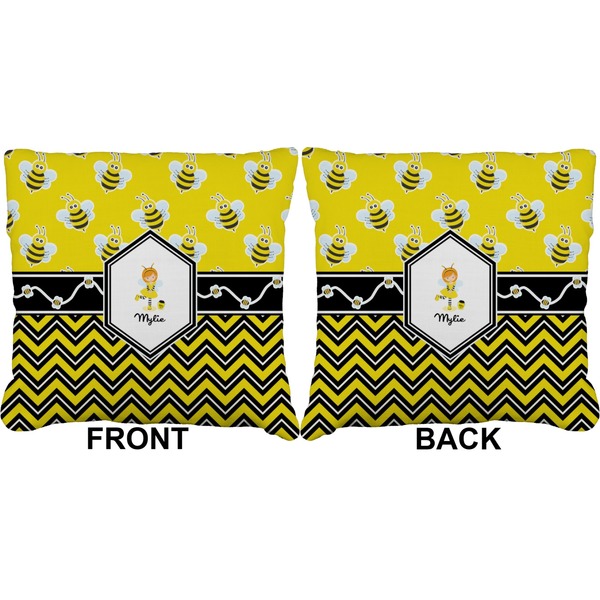 Buzzing Bee Burlap Pillow Approval