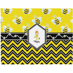 Buzzing Bee Woven Fabric Placemat - Twill w/ Name or Text