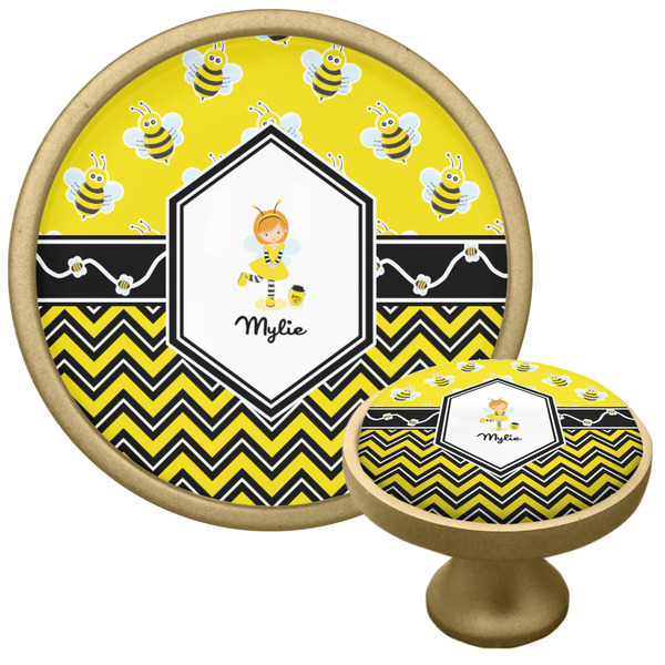 Buzzing Bee Cabinet Knob - Gold - Multi Angle