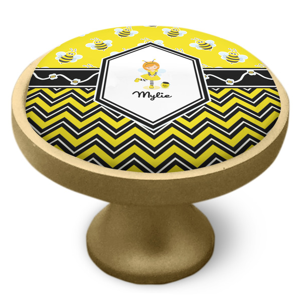 Buzzing Bee Cabinet Knob - Gold - Side