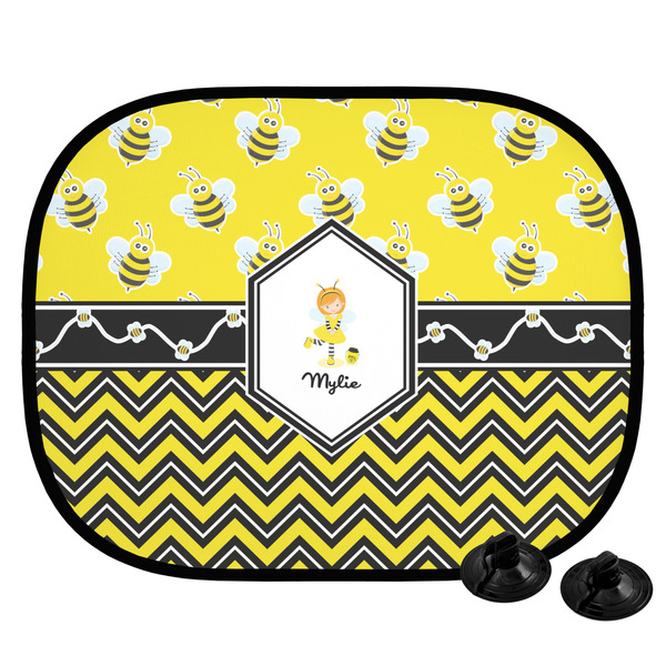 Custom Buzzing Bee Car Side Window Sun Shade (Personalized)