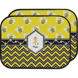 Buzzing Bee Car Floor Mats (Back Seat) (Personalized)